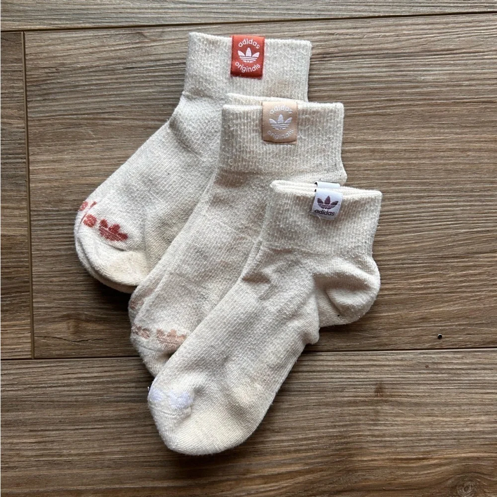 Adidas | Women's Tennis Ankle Socks in Beige/Brown/Cream